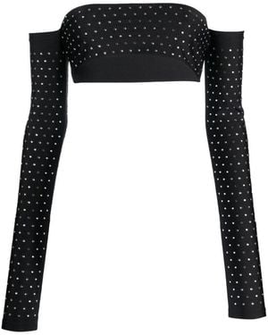ANDAMANE Crystal Crop Top - Black