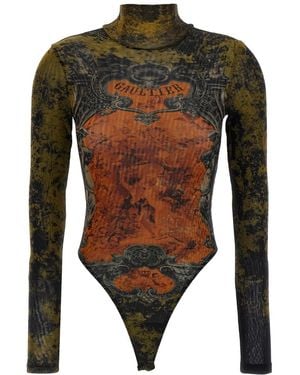 Jean Paul Gaultier Mdaillon Bodysuit - Black