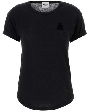 Isabel Marant Logo Crew Neck T-Shirt - Black