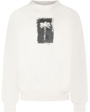 Palm Angels Graphic Logo Sweatshirt - White