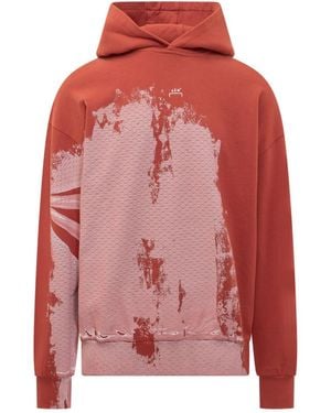 A_COLD_WALL* Printed Hood Sweatshirt - Red