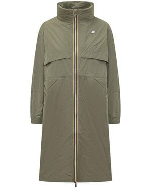 K-Way Logo Mock Collar Jacket - Green