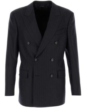 Tom Ford Peaked Lapel Blazer - Black