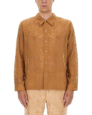 Séfr Maui Lace Shirt - Brown
