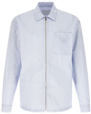 Prada Zip Up Shirt - Blue