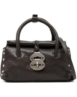 Zanellato Dark Dotta Baby Satchel - Black