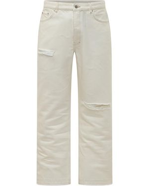 Represent Straight Distressed Jeans - Gray