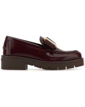 Ferragamo Leather Loafers - Brown