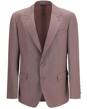 Dolce & Gabbana Peaked Lapel Blazer - Brown