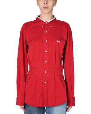 1/OFF Oversized Logo Shirt - Red