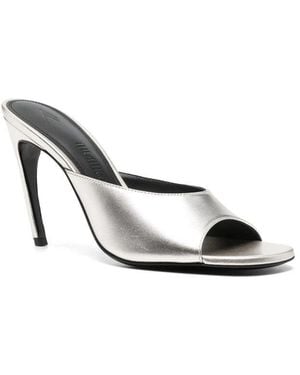 The Attico Laminated Slip-On Heels - Metallic
