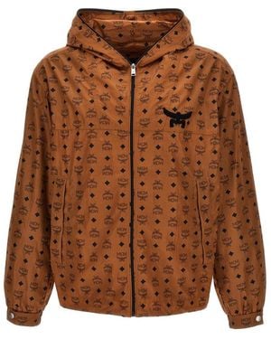 MCM Logo Hood Jacket - Brown