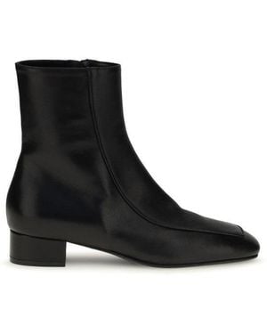 Herbert Levine Leather Ankle Boots - Black