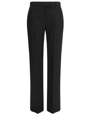 McQueen Regular Flat Front Trousers - Black