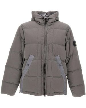 Stone Island Quilted Hood Jacket - Gray