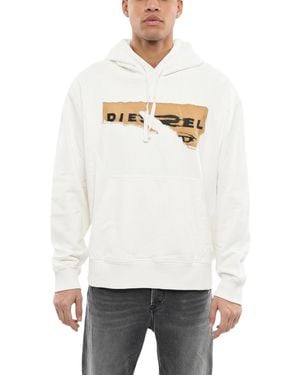 DIESEL Relaxed Logo Hoodie - White