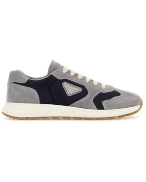 Prada Two-Tone Suede And Re-Nylon Prax Trainers - Multicolour