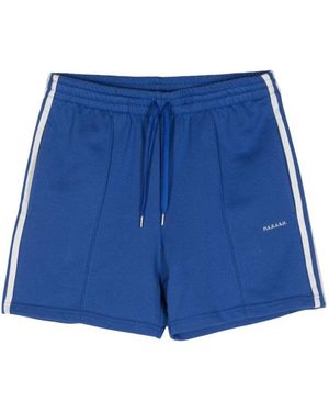 P.A.R.O.S.H. Logo-Embroidered Striped Shorts - Blue