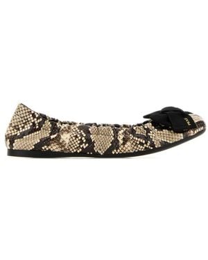 Prada Multi Color Slip On Ballet Flats - Multicolor