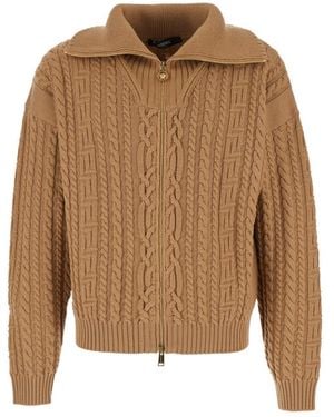 Versace Mock Collar Sweater - Brown