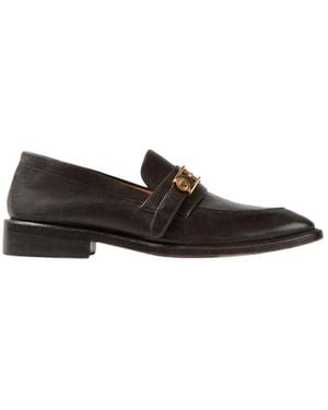 Versace Leather Primo Loafers - Black
