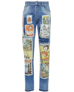 DSquared² Straight Mid Rise Jeans - Blue