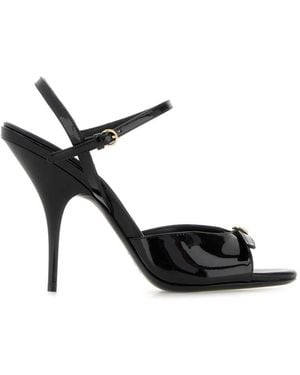 Miu Miu Leather Heels - Black