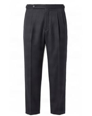 BOSS Straight Pleated Pants - Blue