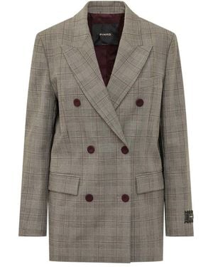 Pinko Peaked Lapel Blazer - Gray
