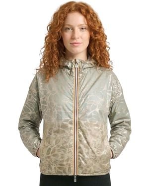 K-Way Printed Hood Jacket - Gray
