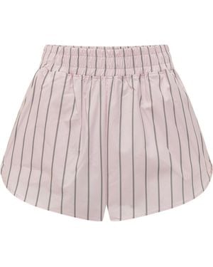 A PAPER KID Stripes Shorts - Pink