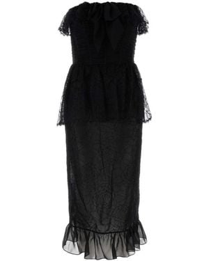 Alessandra Rich Lace Bustier Dress - Black