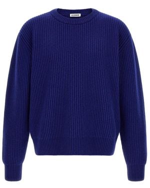 Jil Sander Knitted Sweaters - Blue