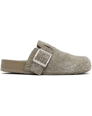 サンダル LOEWE Men Sandals M816V29X12SUE 4160 GREEN Ease Buckle mule in brushed suede Green - LOEWE
