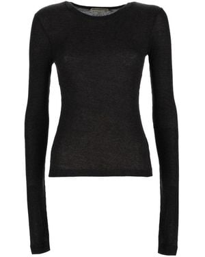 JW Anderson Solid Crew Neck Top - Black