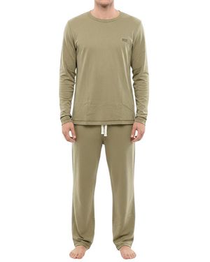 DIESEL Solid T-Shirt & Pajama Set - Natural