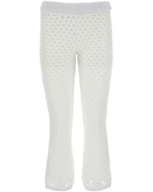 Valentino Mesh Escape Pant - White