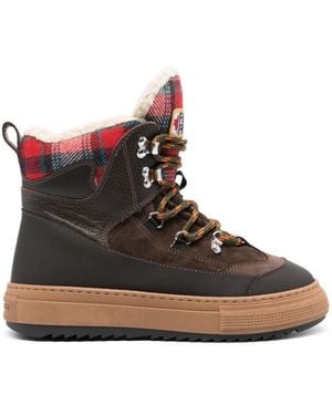 DSquared² Multi Colour Lace-Up Boots - Brown