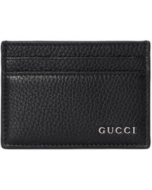 Gucci Logo Leather Card Case - Black