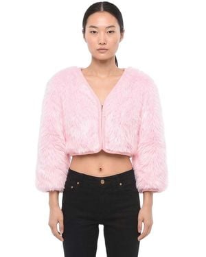 DSquared² Furr V Neck Jacket - Pink