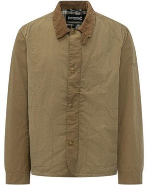 Barbour Solid Shirt Collar Jacket - Green