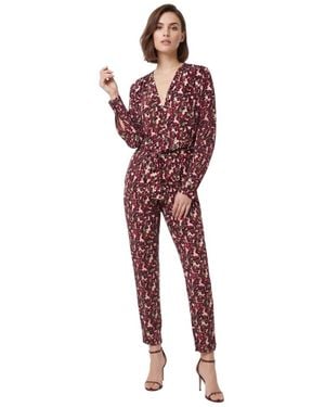 Stella McCartney Floral V Neck Jumpsuit - Red