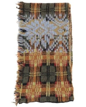 Dries Van Noten Geometric Pattern Scarf - Grey