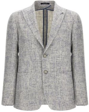 Tagliatore Textured Blazer - Gray