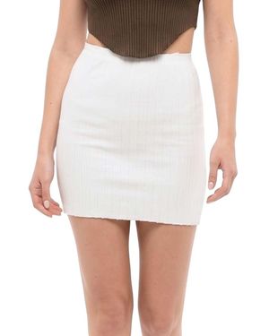 Cotton Citizen Textured Mini Skirt - White