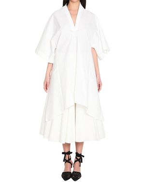 Jacquemus V Neck Midi Dress - White