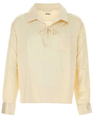Bode Satin Maze Shirt - Natural
