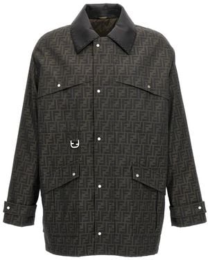 Fendi Ff Jacquard Jacket - Black