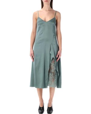 Acne Studios Satin Slip Dress - Green