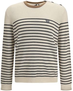 Prada Crew Neck Jumper - Grey
